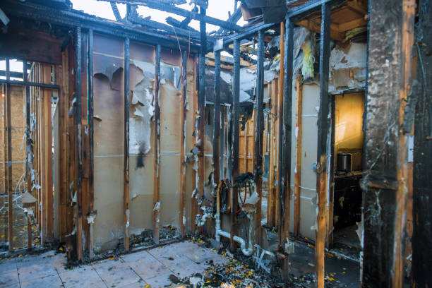 Professional Fire Damage Restoration technician working in Fairmont, IL